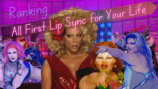 LIPSYNC RANKING every first quotlip sync for your lifequot season 116 rupauls drag race [upl. by Aisha]