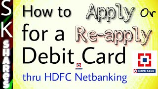 How To Apply For Hdfc Card Online  ReIssue LostDamaged Hdfc Card  Online Hdfc Card Apply Process [upl. by Sirrad]