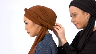 60 Second Hijab Tutorial  SideTie Turban  INAYAH [upl. by Newsom313]