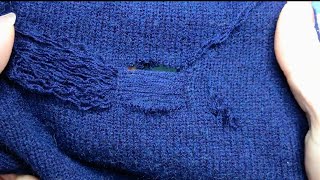 Repair a Hole in a Sweater with This Amazing Method [upl. by Morell]