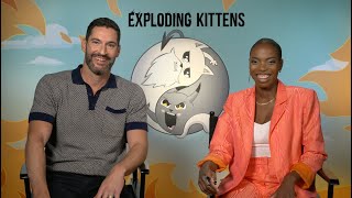 Tom Ellis amp Sasheer Zamata Interview EXPLODING KITTENS Netflix Tom Talks TELL ME LIES Season 2 [upl. by Holzman167]