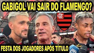 GABIGOL VAI SAIR DO FLAMENGO LANDIM FALOU FESTA DOS JOGADORES DO MENGÃO APÓS TÍTULO TAÇA GUANABARA [upl. by Hamel]