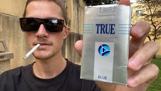 Smoking a True Blue Cigarette  Review [upl. by Minda]