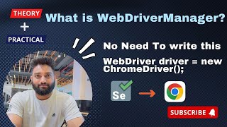 WebDriverManager  No Need to write this WebDriver driver  new ChromeDriver  selenium java [upl. by Novel126]