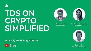 1 TDS on Crypto Simplified  TDS on Cryptocurrency in India  Crypto Tax  WazirX 🤝 taxnodes [upl. by Melquist]