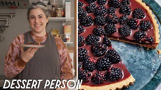 The Best Blackberry Caramel Tart With Claire Saffitz  Dessert Person [upl. by Stesha31]