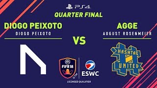 ESWC Fifa18 Paris Global Series Qualifier  PS4  Diogo Peixoto vs Agge  Quarter Final [upl. by Hilten415]