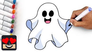 How To Draw a Ghost EASY [upl. by Alten]