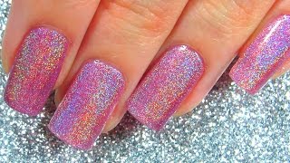 Holo Pink Holographic Nail Polish Born Pretty Review  ImGirlYouDontKnow [upl. by Epuladaug795]