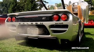 Saleen S7 Twin Turbo start up and LOUD revs at 2013 Marques dElegance [upl. by Enytsuj19]