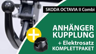 Anhängerkupplung abnehmbar SKODA OCTAVIA II Combi  Brink Komplettsatz  Montage von Rameder [upl. by Novyad819]