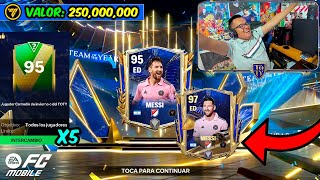 🐐 ME SALE MESSI TOTY en ESTE PACK OPENING del FC 24 Mobile X5 Intercambio 95 GRL Asegurado [upl. by Kcirddec399]