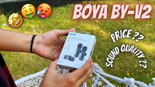 My New Wireless Mic 🤩  BOYA BYV2 🤑  Review 🔥 [upl. by Nimzaj]