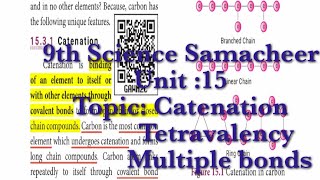 Features of Carbon Catenation Tetravalency Multiple bonds  9th science samacheer  Unit15  CVG [upl. by Case]