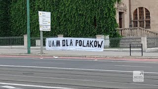 Młodzież Wszechpolska quotUniwersytet im Adama Mickiewicza jest dla Polakówquot [upl. by Saphra102]