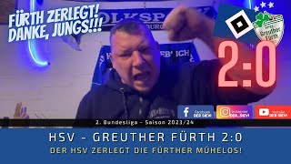 HSV  Greuther Fürth 20  Der HSV zerlegt die Fürther mühelos [upl. by Anayad468]