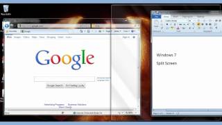 Windows 7  Split Screen Feature [upl. by Acissej72]