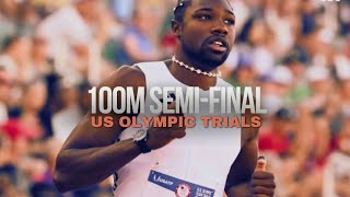 Noah Lyles 100m semifinal US Olympic trials 2024 [upl. by Claribel]