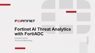 Fortinet AI Threat Analytics  FortiADC [upl. by Eintruok]