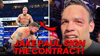 Julio Cesar Chavez Jr CALLS OUT Jake Paul After beating Uria Hall [upl. by Nerred]