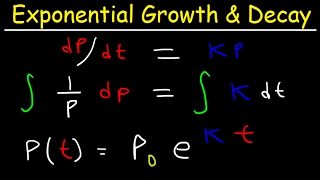 Exponential Growth and Decay Calculus Relative Growth Rate Differential Equations Word Problems [upl. by Nebur]