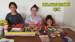 OKUL ALIŞVERİŞ MALZEMELERİMİZİ AÇTIK BACK TO SCHOOL SILA VE MİRA [upl. by Catto]