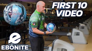 Ebonite Envision Pearl  First 10 w Tommy Jones [upl. by Eisdnyl]