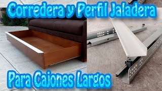 COMO HACER UN CAJÓN LARGO  CORREDERA OCULTA  PERFIL JALADERA elmueblemoderno [upl. by Leira]