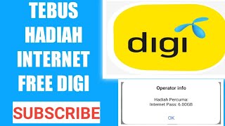 CARA TEBUS HADIAH INTERNET FREE DIGI [upl. by Treat]