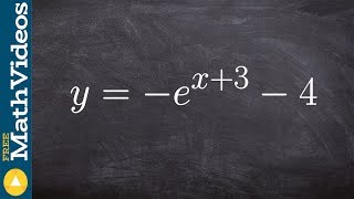 Graph identify the transformations of exponential equation with e [upl. by Nilpik]