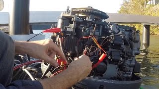 No spark How to test CDI ignition on an outboard motor [upl. by Mort]