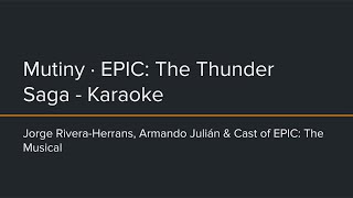 EPIC The Musical  Mutiny Karaoke [upl. by Cordelia709]