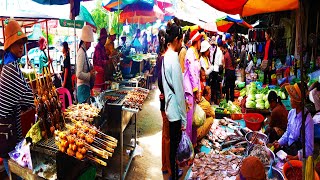 Amazing Street Food Tour Around Countryside Market Delicious Grilled Meat Fish Vegetable [upl. by Hillary598]