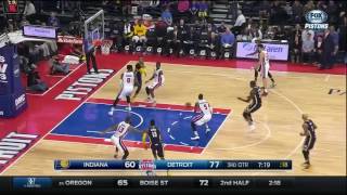 Kentavious CaldwellPope hits a clutch three after a huge block from Anthony Tolliver [upl. by Laven543]