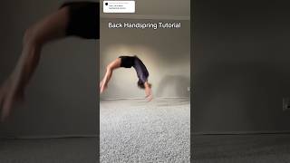 Back Handspring Tutorial 🌟 [upl. by Ennaira55]