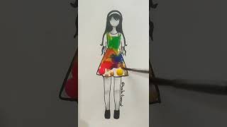 rate this tiedye dress 👗 1 TO 10 🖌️🌈✨💫art satisfying shorts craft [upl. by Georgy523]