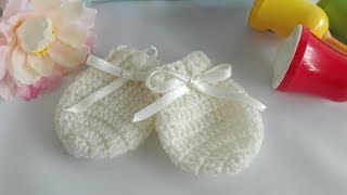 Como tejer manoplas para bebe a crochet unisex [upl. by Gudrun]