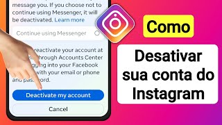 Como DESATIVAR O INSTAGRAM 2024  Desativar Conta do Instagram Temporariamente [upl. by Yerdua]