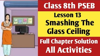 Class 8th English chapter 13 question answer class 8th english lesson 13 Smashing The Glass Ceiling [upl. by Lilithe]