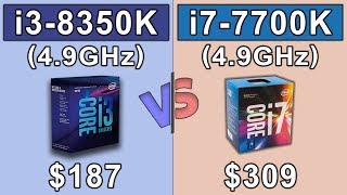 i3 8350K 49GHz vs i7 7700K 49GHz  Which is a better value for money [upl. by Tobey145]