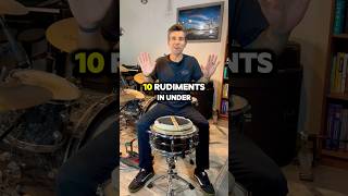 10 Drum Rudiments In Under 1 Minute Can you play the last onedrums [upl. by Ellinad]