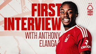 FIRST INTERVIEW  ANTHONY ELANGA SIGNS FOR NOTTINGHAM FOREST  202324 [upl. by Wenonah]