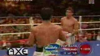 manny pacquiao vs morales round 3 [upl. by Novrej]