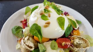 شلاضة الشيفر لعشاق الفرماج salades de chèvre 🐐 et burrata 😋😋 [upl. by Petey]