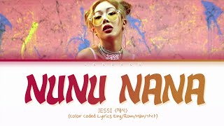 Jessi 제시 NUNU NANA 눈누난나 Color Coded Lyrics EngRomHan가사 [upl. by Aniahs]