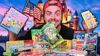 PROVANDO DOCES AMERICANOS  CHUPETA DO MINION BALA TROLLI E RAINBOW NERDS [upl. by Aubry]