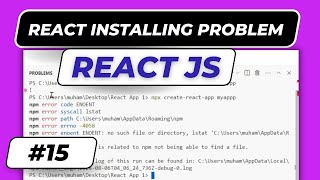 react app install npm problems and solutions  react app install npm problems in hindi  15 [upl. by Ganny]