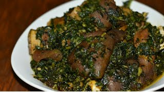 How to cook Edikang Ikong soup Calabar style Nigerian food [upl. by Enisaj449]