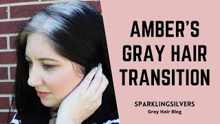 GRAY HAIR TRANSITION STORY FROM BLACK TO NATURAL SILVER HAIR [upl. by Kabob]