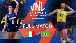 🇮🇹 ITA vs 🇧🇷 BRA  Full Match  Women’s VNL 2022 [upl. by Anirtac]